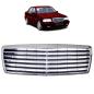 Preview: Für Mercedes C-Klasse W202 Kühlergrill Grill Chrom Schwarz 93-00