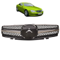 Preview: Sport Kühlergrill Schwarz Chromfür Mercedes Benz SL (R230) Vorfacelift ab 01-05