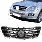 Preview: Kühlergrill Schwarz hochglanz + Chrom passend für Mercedes ML W164 05-08 Vormopf