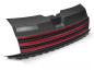Preview: Sportgrill / Kühlergrill für Volkswagen T6 15-19 schwarz/rot