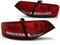 Preview: LED Lightbar Rückleuchten für Audi A4 B8 (8K) Limo Bj. 08-11 Rot/Chrom