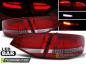 Preview: Voll LED Lightbar Rückleuchten für Audi A4 B8 (8K) Avant Bj. 07-11 Rot/Chrom