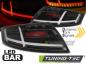 Preview: Voll LED Lightbar Rückleuchten für Audi TT 8J  06-14 Schwarz dynamischer Blinker