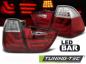 Preview: LED Lightbar Rückleuchten für BMW E91 LCI Touring Bj. 08-12 Rot/Chrom