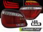 Preview: LED Lightbar Rückleuchten für BMW E60 LCI Limo Bj. 07-10 Rot/Chrom