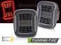 Preview: VOLL LED Upgrade Design Rückleuchten Set für Chrysler Jeep Wrangler YJ 91-96 / TJ 96-06 schwarz/weiß dynamisch