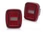 Preview: VOLL LED Upgrade Design Rückleuchten Set für Chrysler Jeep Wrangler YJ 91-96 / TJ 96-06 rot/weiß dynamisch