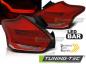 Preview: LED Lightbar Rückleuchten für Ford Focus MK3 15-18 Rot/Chrom dynamischer Blinker