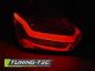 Preview: LED Lightbar Rückleuchten für Ford Focus MK3 15-18 Rot/Chrom dynamischer Blinker