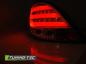 Preview: LED Lightbar Rückleuchten für Peugeot 207 Bj. 06-09 Rot/Chrom