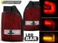 Preview: LED Lightbar Rückleuchten für VW T5 Bj. 03-09 Rot/Chrom (Heckklappe)