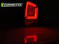 Preview: Voll LED Lightbar Rückleuchten für VW T6 15-19 Rot/Chrom (Flügeltüren / Halogen)