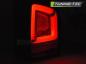 Preview: Voll LED Lightbar Rückleuchten für VW T5 GP Facelift 09- Rot/Chrom (Flügeltüren)