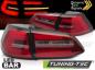 Preview: Voll LED Lightbar Rückleuchten für VW Golf 7 (VII) Variant Bj. 13-17 Rot/Chrom