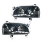 Preview: LED Tagfahrlicht Optik Scheinwerfer Für VW Golf 3 schwarz Limo Kombi