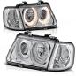 Preview: Scheinwerfer Angel Eyes für Audi A3 8L Bj. 96-00 Chrom
