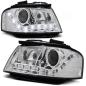 Preview: Scheinwerfer LED Tagfahrlicht Optik für Audi A3 8P 8PA Bj. 04-08 Chrom        <div class="cap-box