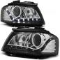 Preview: Scheinwerfer LED Tagfahrlicht Optik für Audi A3 8P 8PA Bj. 04-08 Schwarz