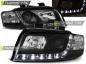 Preview: LED Tagfahrlicht Design Scheinwerfer für Audi A4 B6 00-04 schwarz