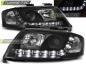 Preview: Scheinwerfer LED Tagfahrlicht Optik für Audi A6 C5 4B Bj. 97-01 Schwarz