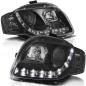 Preview: LED Tagfahrlicht Design Scheinwerfer für Audi A4 B7 05-08 schwarz