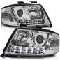 Preview: LED Tagfahrlicht Design Scheinwerfer für Audi A6 4B 01-04 chrom