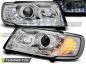 Preview: Scheinwerfer LED Tagfahrlicht Optik für Audi 100 C4 Bj. 91-94 Chrom