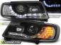 Preview: Scheinwerfer LED Tagfahrlicht Optik für Audi 100 C4 Bj. 91-94 Schwarz
