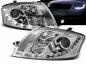 Preview: LED Tagfahrlicht Design Scheinwerfer für Audi TT 8N 99-06 chrom
