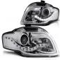 Preview: Scheinwerfer LED Tagfahrlicht Optik für Audi A4 B7 Bj. 04-08 Chrom