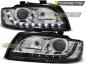 Preview: Scheinwerfer LED Tagfahrlicht Optik für Audi A4 B6 8E Bj. 00-04 Schwarz