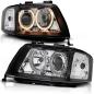 Preview: Scheinwerfer Angel Eyes für Audi A4 B6 8E Bj. 00-04 Schwarz