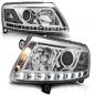 Preview: XENON LED Tagfahrlicht Scheinwerfer für Audi A6 C6 (4F) 04-08 chrom