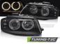 Preview: Scheinwerfer Angel Eyes für Audi A3 8P 8PA Bj. 04-08 Schwarz