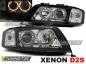 Preview: Xenon Angel Eyes Scheinwerfer für Audi A6 C5 4B Bj. 97-01 Schwarz