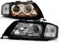 Preview: Xenon Angel Eyes Scheinwerfer für Audi A6 C5 4B Bj. 97-01 Schwarz