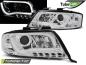 Preview: LED Tagfahrlicht Design Scheinwerfer für Audi A6 4B 97-01 chrom