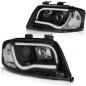Preview: Scheinwerfer DRL LED Tagfahrlicht für Audi A6 C5 4B Bj. 97-01 Schwarz LTI