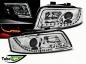 Preview: LED Tagfahrlicht Design Scheinwerfer für Audi A4 B6 00-04 chrom
