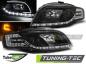 Preview: Scheinwerfer LED Tagfahrlicht Optik für Audi A4 B7 Bj. 04-08 Schwarz LTI