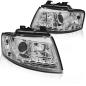 Preview: Scheinwerfer LED Tagfahrlicht Optik für Audi A4 B6 Cabrio 8H 02-06 Chrom