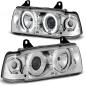 Preview: Scheinwerfer Angel Eyes für BMW 3er E36 Cabrio Coupe Bj. 92-99 Chrom
