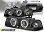 Preview: Scheinwerfer Angel Eyes für BMW 3er E36 Cabrio Coupe Bj. 92-99 Schwarz