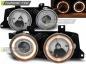 Preview: Scheinwerfer Angel Eyes für BMW 5er E34 7er E32 Bj. 86-95 Chrom