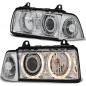 Preview: Scheinwerfer Angel Eyes für BMW 3er E36 Cabrio Coupe Bj. 92-99 Chrom