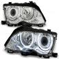 Preview: Scheinwerfer CCFL Angel Eyes für BMW 3er E46 Limo Touring Bj. 01-05 Chrom