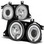 Preview: LED Angel Eyes Scheinwerfer für BMW 5er E34 /7er E32 86-95 chrom