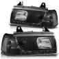 Preview: Scheinwerfer LED Tagfahrlicht Optik für BMW 3er E36 Cabrio Coupe Bj. 92-99 Schwarz