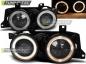 Preview: Scheinwerfer Angel Eyes für BMW 5er E34 7er E32 Bj. 86-95 Schwarz