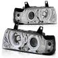 Preview: Scheinwerfer CCFL Angel Eyes für BMW 3er E36 Limo Touring Bj. 90-99 Chrom